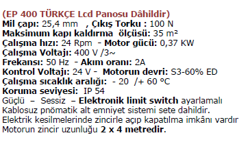 Endüstriyel Kapı Motoru